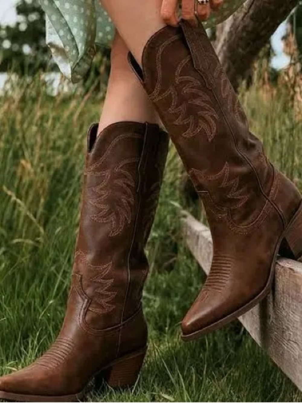 Mossimo Supply Co. Kaci Brown Cowgirl Cowboy Boot Western Boots Women’s Size 7
